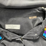 Equipment Rainbow Jeweled Collar Silk Button-Down Blouse Gray Size US Small Photo 10