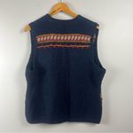 Sharon young 90s equestrian western horse navy knit vest size medium Blue Photo 4