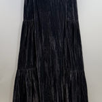 Natural Life  Velvet Wide Leg Pants Women M Elastic Waist Boho Tiered Photo 0