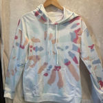 Modern Women's tie dye hoodie size Medium White Photo 0