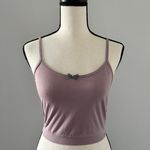 Handmade Coquette Purple Tank with Black Gingham Bow Photo 0