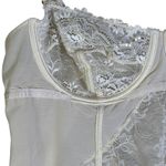 ZARA  Lace Bodysuit Sheer Teddy Ivory Sheer Bustier Lingerie Bralette Size XS Photo 2