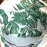 INC  Summer Straw Tote Palm Leaves Photo 5