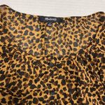 Madewell NWOT Painted Leopard Balloon Sleeve Button-Up Top size small (b3) Photo 5
