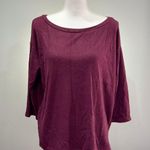 Silence + Noise SALE! Burgundy Mixed Media Top Size M EUC Photo 0