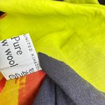 Betty Jackson England Shirt Womens 10 Long Sleeve Button Up Abstract Artsy Wool Red Photo 10