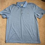 IZOD  Mens Blue Striped Golf Polo   Size Large Photo 0