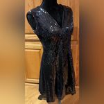 Dress the Population  Marilyn Sequin Sleeveless V-Neck Mini Dress Black Sz Large‎ Photo 7