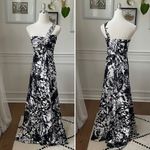 Deb Black White Satin Gown Animal Print Dress Satin Mob Wife 3 4 Photo 1
