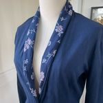 Vintage 80s IN2 Peplum Cardigan Jacket Dark Blue M Size M Photo 7