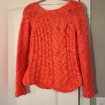 Free People Hot‎ Toddie Coral Chunky Knit Sweater Photo 3