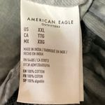 American Eagle  Gray Square Neck Puff Sleeve A Line Tiered Midi Dress Size XXL Photo 3