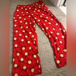 Aerie Red Holiday Lights Antlers Smiley® Flannel Skater Pajama Pants - size XL Photo 1