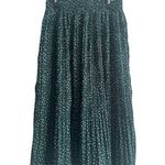 Exlura  Women’s High Waist Green White Polka Dot Pleated Midi Swing Skirt Size XL Photo 1