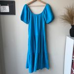 NEW Honorine Pamela Cotton Gauze Blue Short Sleeve Tiered Midi Dress Size Small Photo 7
