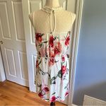 Blu Pepper  Floral Lace Trim Mini Dress (L) – Rayon Boho Flowy Romantic Staple Photo 6