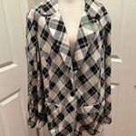 Unique Vintage Beetle Juice Blazer 4X Black/White Plaid Plus Size Women's Jacket Photo 0