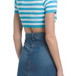 ZARA  Blue Stripped Crop Top. Size S Photo 1