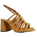 Free People Womens 7.5 Colette Leather Sandal in Hot Orange NEW Photo 1