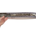 Brown Genuine Leather Calf Hair Aztec Ribbon Trim Belt Size 40 Photo 3