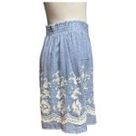 Emmelee  100% Cotton Floral Embroidered Lined Mini Skirt Small Photo 3
