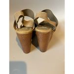 Steve Madden  Strappy Stina Neutral Tan Brown Wedge Heels 6M Photo 4