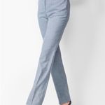 Talbots Tailored Sharkskin Blue One-Button Blazer Pantsuit Polished Photo 9