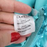 LAVETIR Turquoise Sequin Mermaid Prom Dress Evening Gown Size 4 Blue Photo 3