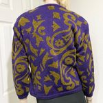 Vintage Purple/Gold Swirl Paisley Abstract One Photo 4