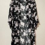 Spiritual Gangster Black Floral Kimono Cardigan Duster Womens OS Boho Festival Photo 0