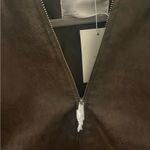 OAK AND FORT VEGAN LEATHER BOMBER JACKET Brown Photo 5