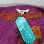 The Pioneer Woman Colorblock Purple Garden Floral Sweater Womens M 8/10 Cottage Size M Photo 5