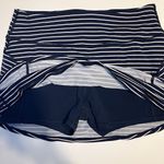 Athleta  Stealth Skort‎ Navy Blue White Striped Size Large Athletic Skirt Shorts Photo 7