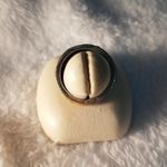 Multicolored Striped Thick Band Ring Yellow Photo 3