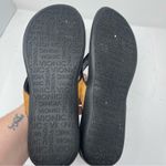 Vionic  Selena Calf Hair Flip Flops Thongs Sandals Shoes Black Tan sz 10 Photo 4