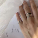 Boutique NEW Polished 18k White Gold Geometric‎ Ring Photo 10