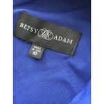 Betsy and Adam NWT  Womens Cobalt‎ Blue Ruffled Slit Sleeveless Boat Neck Gown 10 Photo 2