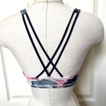 Lululemon  pink and blue criss cross strap sports bra Photo 2