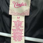 Candie's  Vintage Houndstooth Double Breasted Pea Coat Bow Back Pockets Medium Photo 9