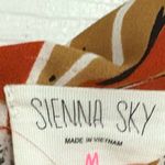 Sienna Sky Burnt Orange Floral Tie Neck Blouse Size Medium Photo 5