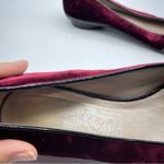 Salvatore Ferragamo  Red Velvet Ballet Flats Comfort Shoes Womens 8.5 Slip On Photo 4