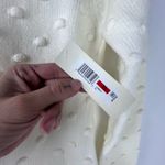 Willow Glenn Ivory Sweater Dress XS Turtleneck Long Sleeve Knit Textured Dot NWT White Photo 3