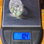 White Buffalo Turquoise Blue Turquoise Sterling Silver Forest Ring Size 6 Photo 8