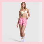 PINK - Victoria's Secret PINK Victoria’s Secret Silky Boxy Pajama Shorts Pink Lemons Size LARGE Photo 1