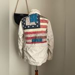 Vintage Polo Ralph Lauren Denim & Supply Patchwork USA Flag Jacket, Size Medium White Photo 1
