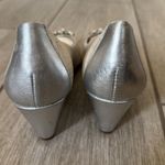 Antonio Melani  Rhinestone Jeweled Wedge Heels 7 Silver‎ Peep Toe Photo 4