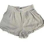 Who What Wear  Cotton High Waist Scallop Blue Elastic Waist Pockets Shorts Sz 8 Photo 4