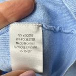 Milly  Seriously Soft Bell Bow‎ Sleeve Blue Cropped Sweater Size Medium Ties Luxe Photo 4