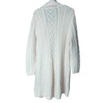 SAOL IRELAND Cream Cable Knit Wool Duster Cardigan Sweater Coat XXL White Photo 2