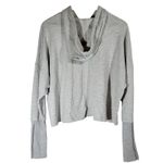 Nike Yoga Luxe Cropped Long Sleeve Hoodie in Gray XL NWT Photo 1